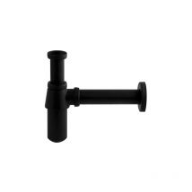 Nes Home - Modern Basin Sink Bottle Trap Waste Bathroom Basin Sink Pipe Matte Black