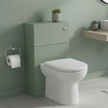 Hudson Reed Fluted wc Unit 500mm Wide - Satin Green