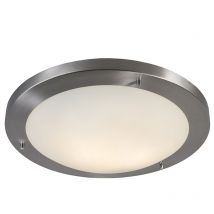 Modern ceiling lamp steel 41 cm IP44 - Yuma - Steel