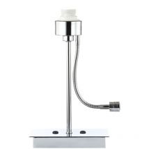 Modern Chrome Silver Table Lamp with Double Light - Adjustable led and Standard by Happy Homewares Chrome