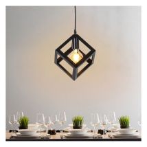 Stoex - Modern Colorful Pendant Light Cube Shape Pendant Lights Vintage Retro Ceiling Lamp Black