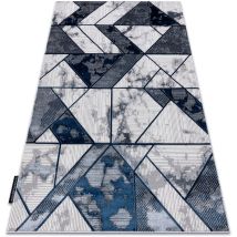 Modern de luxe Teppich 632 Geometrisch - Strukturell creme / dunkelblau blue 160x220 cm