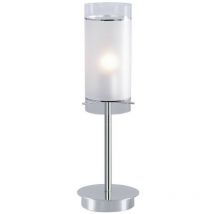 Italux - Vigo - Modern Table Lamp Chrome 1 Light with Matt Shade, E27