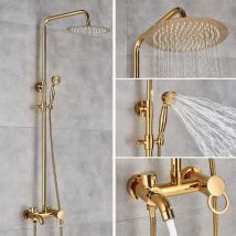 Senderpick - Modern Duschset Duschsystem 8 Zoll Regendusche Duschpaneel Duscharmatur Set Handbrause + Duschkopf Edelstahl