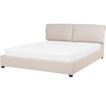 Modern eu Super King Size Fabric Waterbed Frame 6ft Beige Polyester Belfort