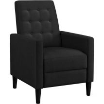 Yaheetech - Fabric Recliner Chair Reclining Sofa, Black