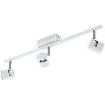 Eglo Vergiano 3 Lamp Spotlight Bar White, Satin Nickel 3 Step Dimming