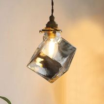 Modern Hängelampe Design Kreative Glas Lampenschirm Pendelleuchte E27 Messing Deckenleuchte Für Café Küche Bar - B