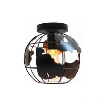 Neige - Modern Industrial Ceiling Light in Metal Cage Sphere Ø20cm, Iron Chandelier Suspension Light E27 for Living Room, Corridor, Entrance,