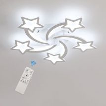 Goeco - Modern led ceiling light Dimmable, 60W Creative ceiling lamp Form of 5 heads, acrylic metal ceiling light with remote control, for bedroom,