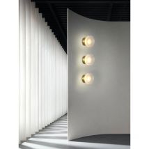Modern led Wall Light Indoor Wall Lamp Round Design Sconce Wall Light Golden 5W Warm White Light 3Pcs