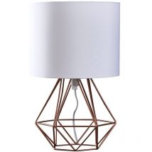 Angus Copper Table Lamp with Warm White Bulb