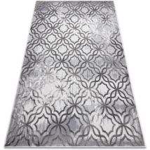 Modern noble Teppich 1532 45 Vintage, Marokkanisches Spalier - Strukturell zwei Ebenen aus Vlies grau grey 240x330 cm