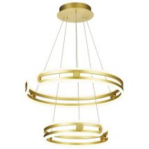 Kiara - Modern led Hanging Pendant Golden, Warm White 3000K 5180lm Dimmable - Italux