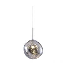 Wottes - Modern Pendellampe Design Kreative Lampenschirm Hängeleuchte Höhenverstellbare Kronleuchter - Silber Ø15CM