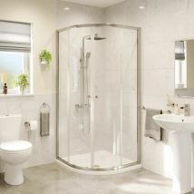 Modern Quadrant Shower Enclosure 800x800mm Framed Easy Plumb Tray 4mm Glass