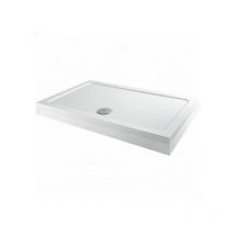 Modern Rectangle Shower Tray 1000 x 800mm Easy Plumb Slimline Lightweight White