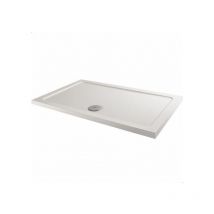 Modern Rectangle Shower Tray 1000 x 800mm Low Profile Slimline Lightweight White