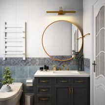 Sky Bathroom - Modern Round Bathroom Mirror Decorative - 800mm-Gold Frame