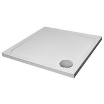 Nes Home - Modern Square 800 x 800 Shower Tray for Wetroom Stone Resin