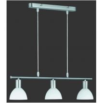 Iperbriko - Modern Suspension Dallas Nickel Barbell 3 Gafas Blancas Trio Lighting