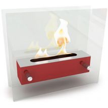 Modern Table Ethanol Fireplace - VPF-FD47M-RED Red Steel - Red