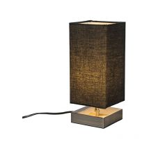 Modern table lamp black with steel - Milo - Black