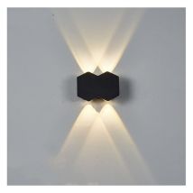 Stoex - Modern Wall Lights Led Indoor Wall Sconce Black Aluminum Wall Light Warm White For Bedroom Dining Room Corridor 4W
