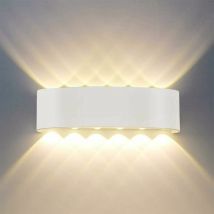 Modern Wall Lamp IP65 Waterproof 12W led Wall Lights aluminum Indoor Wall Lamp for living room bedroom Hall Staircase Pathway (12W) [Energy class a