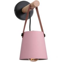 Modern Wall Light Nordic Wooden Wall Lamp (Pink), Indoor Wall Sconce, For Bedroom, Dining Room, Stair