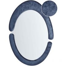 Wall Mirror MASSAY 53 cm 90 cm Velvet Dark Blue