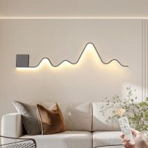 Modern Wall Sconce Dimmable led Wall Lights 43.3 Inches 30W Wall Lamp Creative Wavy Long Linear Wall Lighting for Bedroom Living Room Hallway