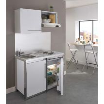 Kitchenette complète metalline 120x60 Blanc Glacier - Moderna