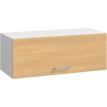 Meuble haut onelia, mélaminé chêne s 16mm, L80cm, 1 abattant - Moderna