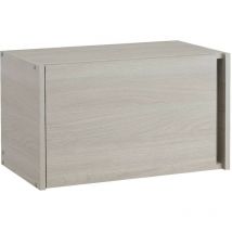 Moderna - Meuble haut urban 60 cm mélaminé 16mm chene gris 1 abattant