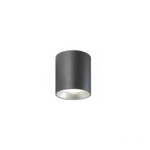 Sovil - Moderne Aluminium-Deckenleuchte mit transparentem Glasdiffusor - 40W, 4240 Lumen Graphit