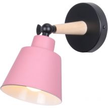 Moderne Applique Murale Intérieur Cage en Métal E27 Plafonnier en Métal Design Macaron Rose