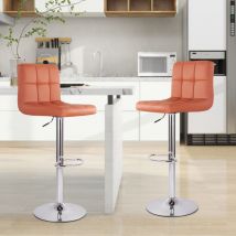 Moderne Barhocker 2er-set Mit Rückenlehne & Fußstütze – Höhenverstellbar, Geeignet Für Kücheninseln & Bartresen,braun