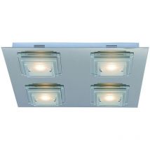 Italux - Peppe - Moderne led Flush Deckenleuchte Chrom, Warmweiß 3000K 1800lm