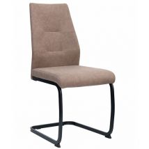 Trisens - Moderne Esszimmerstühle in Lederoptik - gepolsterte Esstischstühle mit robustem Metallgestell - pflegeleichte Schwingstühle mit