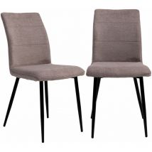 Trisens - Moderne Esszimmerstühle mit Stoffbezug - bequeme Esstischstühle mit abgesteppter Vorderseite - gepolsterte Küchenstühle mit gebogener