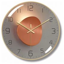 Ersandy - Moderne Horloge Murale Silencieuse, Horloge Murale Digitale de 30 cm Pendule Murale Ronde Numérique à Quartz, Adaptée au Salon, au Bureau,