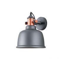 Moderne Industrielle Wandleuchte mit grauem Schirm - Dalia