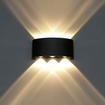 Litzee - Moderne Lampe Murale led Applique Murale Up Down Imperméable Aluminium Lèche-murs led Intérieur Extérieur pour Salle de Bains Porche Chambre