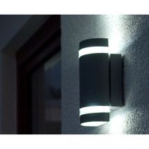 Moderne led Außenwandleuchte focus, Aluminiumguss, GU10 , Fassadenbeleuchtung