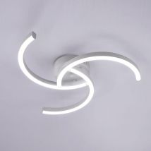 Goeco - Moderne LED-Deckenleuchte, 24 w Helikoid-Schlafzimmer-Deckenleuchte, 52 cm weiße Deckenleuchte für Wohnzimmer, Schlafzimmer, Küche, Flur,