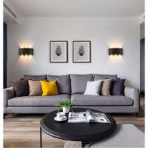 Moderne Led-wandleuchte Für Den Innenbereich, Warmweiß, 6 W, Schwarzes Gehäuse, Ip65, Wasserdicht, Aluminium-außenwandleuchte