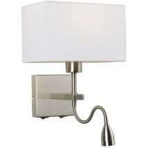Norte - Moderne led Nachttischlampe Nickel, Warmweiß 3000K 350lm - Italux