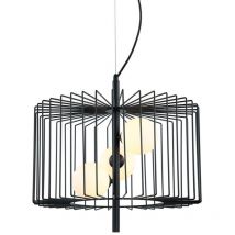 Daren - Modern Hanging Pendant Black 3 Light mit schwarzem, weißem Farbton, G9 - Italux