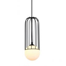 Simon - Modern Hanging Pendant Black 1 Light mit schwarzem, weißem Farbton, G9 - Italux